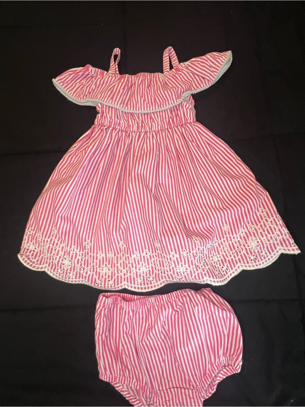 Bundle (2) Toddler Girls Striped Sundresses, Both with Matching Panties - Picture 12 of 16